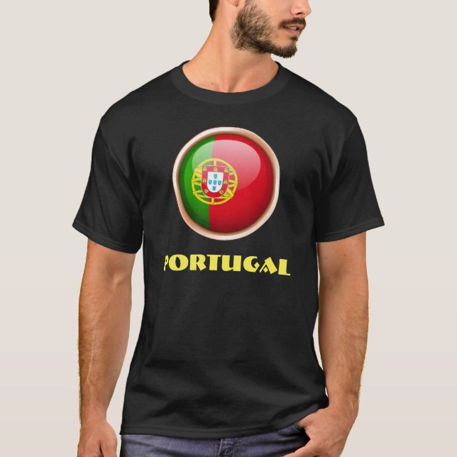 Camiseta PORTUGAL Personalizable Especial Negro (Anverso)