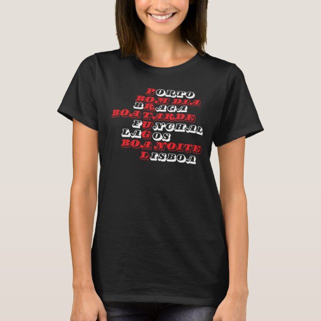 Camiseta Portugal Porto Braga Funchal Lagos Lisboa (Anverso)