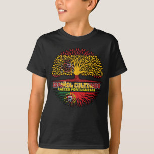 Camiseta Portugal Portugal Portugal España Bandera de raíce