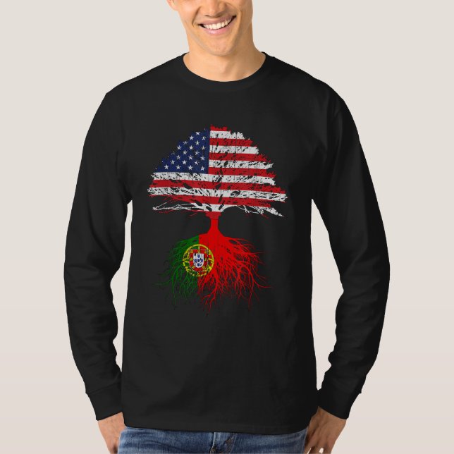 Camiseta Portugal: Raíces de la bandera estadounidense cult (Anverso)