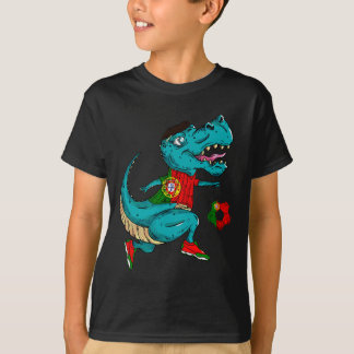Camiseta Portugal Soccer T-rex Dino Portuguese Flag Portugu
