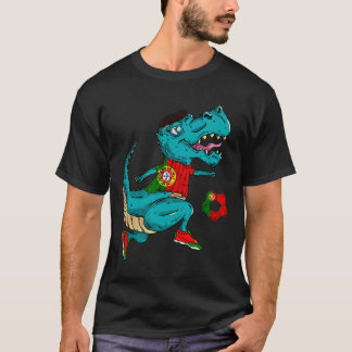 Camiseta Portugal Soccer T-rex Dino Portuguese Flag Portugu