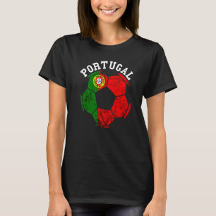 Camiseta Portugala de jugador de fútbol portugués con bolas