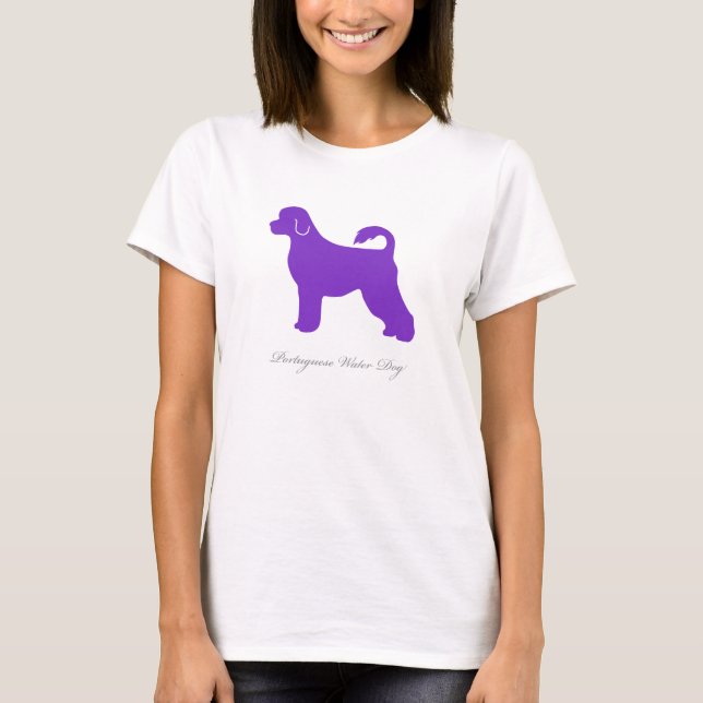 Camiseta portuguesa del perro de agua (silueta (Anverso)