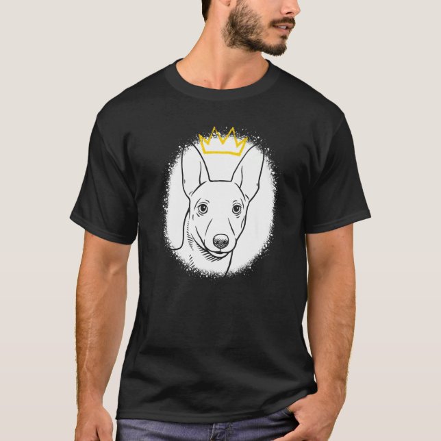 Camiseta Portuguese Podengo Pequeno with Crown (Anverso)