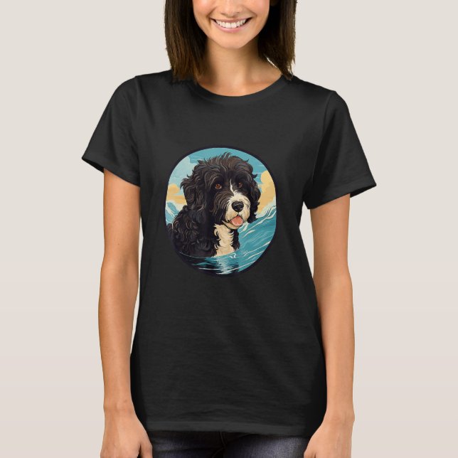 Camiseta Portuguese Water Dog Breed Dog Design (Anverso)
