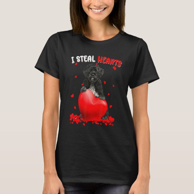 Camiseta Portuguese Water Dog Dog I Steal Hearts Cute Valen (Anverso)