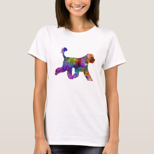 Camiseta Portuguese Water Dog in watercolor (Anverso)