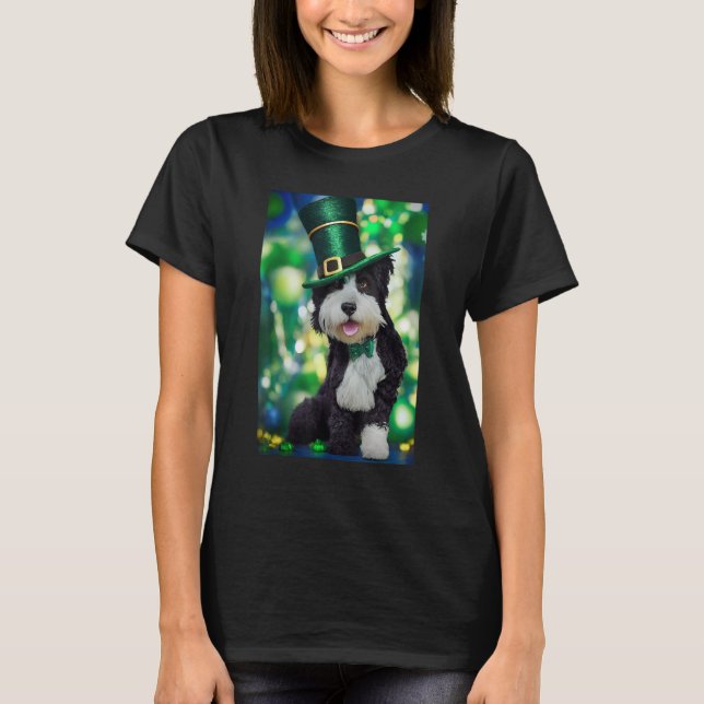 Camiseta Portuguese Water Dog St Patricks Day Irish (Anverso)