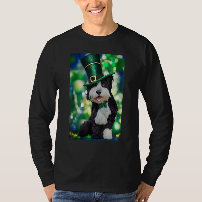 Camiseta Portuguese Water Dog St Patricks Day Irish (Anverso)