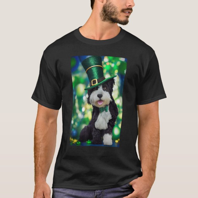 Camiseta Portuguese Water Dog St Patricks Day Irish (Anverso)