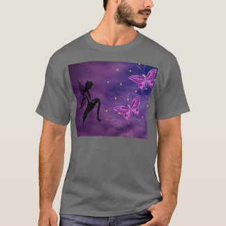 Camiseta Posada de hadas de mariposa morada