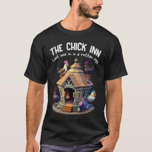 Camiseta Posada Pollo Huevo Podrido Gallinero Loco Granjero