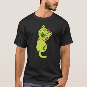 Camiseta Pose Crazy Cat Zombie Horror Animal Halloween Mons