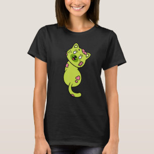 Camiseta Pose Crazy Cat Zombie Horror Animal Halloween Mons