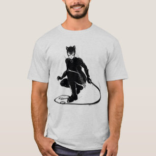 Camiseta Pose de pincel de tinta de la mujer de la mujer de