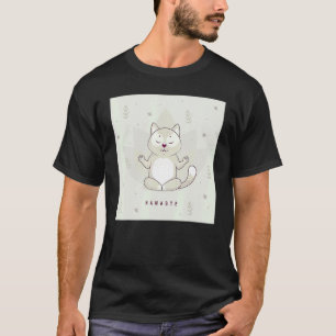 Camiseta pose de yoga divertida meditación mapache namaste