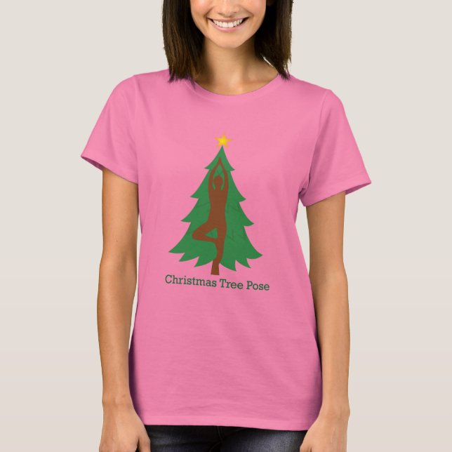Camiseta "Pose del árbol de Navidad" (Anverso)