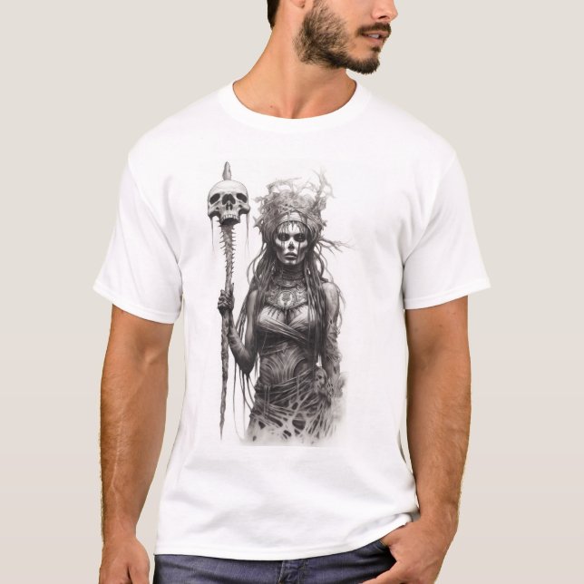 Camiseta Pose Permanente, Médica de Brujas Mágico (Anverso)
