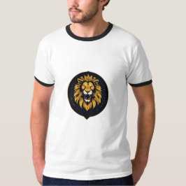 Camiseta pose ruidosa real de un león