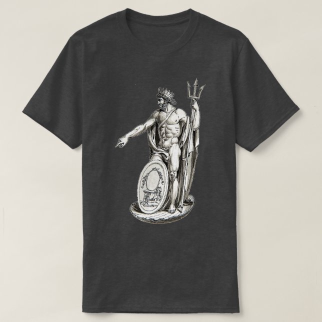 Camiseta Poseidon Trident griego Dios mitología (Diseño del anverso)