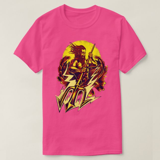 Camiseta Poseidón Tridente Dioses Griegos Señor Del Mar  (Diseño del anverso)
