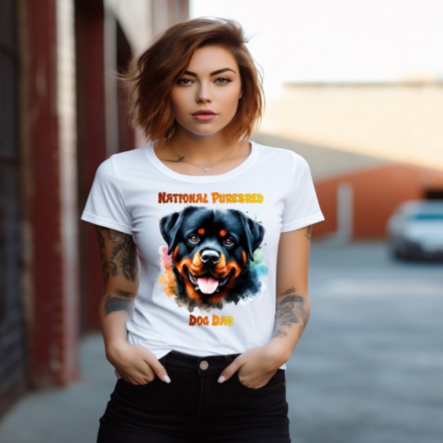 Camiseta Poses de perro rottweiler de Purebred para el Día  (Subido por el creador)