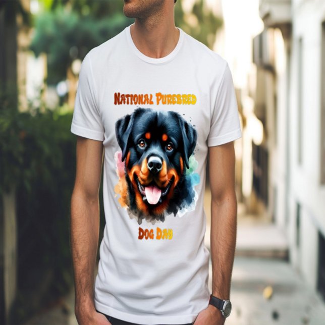 Camiseta Poses de perro rottweiler de Purebred para el Día  (Subido por el creador)