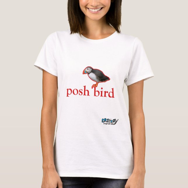Camiseta poshbird (frailecillo rojo) (Anverso)