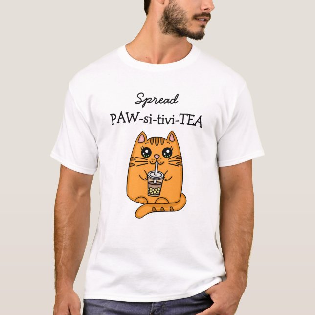 Camiseta Posibilidad de propagación | Kawaii Cat and Bubble (Anverso)