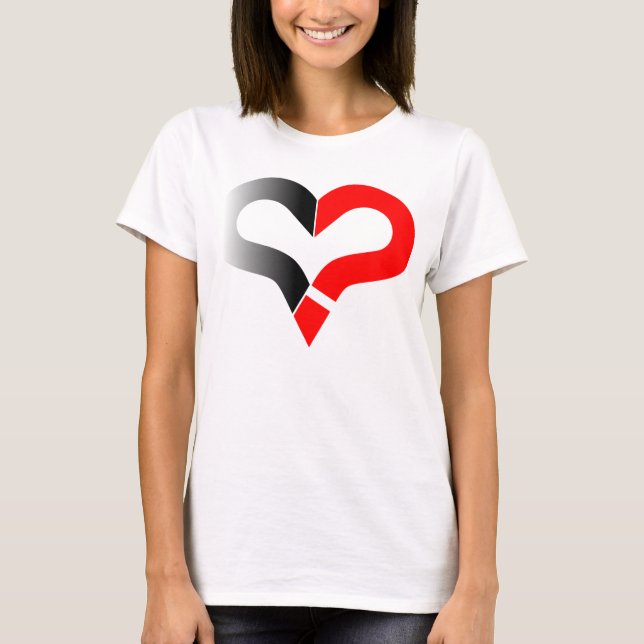 Camiseta ¿Posibilidad de romance corazón signo de  (Anverso)