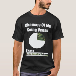 Camiseta Posibilidades de que me vuelva vegano cazando  1