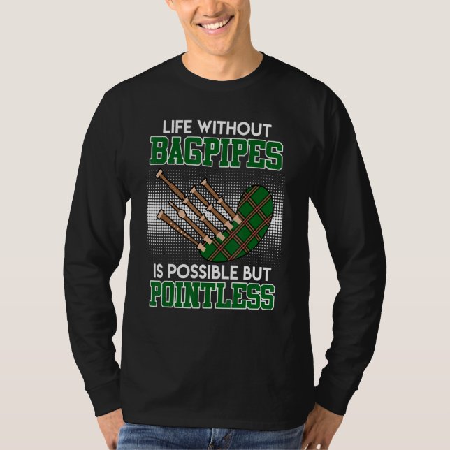 Camiseta Posible pero inútil vida sin gaitas (Anverso)