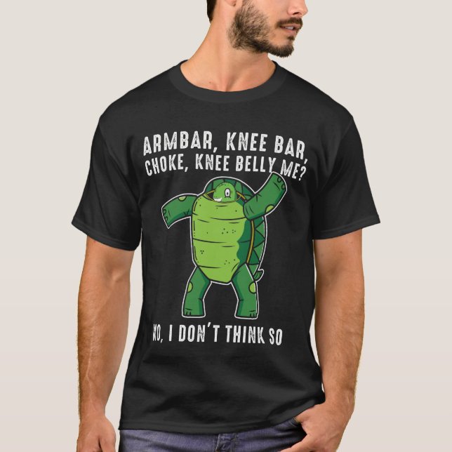 Camiseta Posición de defensa de la tortuga de Jiu jitsu BJJ (Anverso)