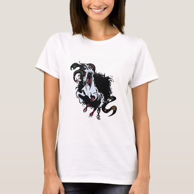 Camiseta Posición de Unicornio Zombie (Anverso)