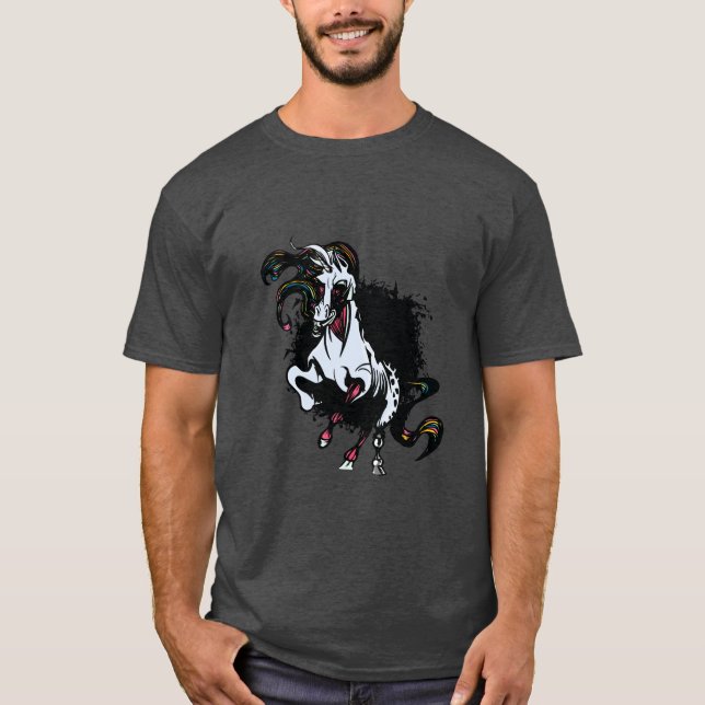 Camiseta Posición de Unicornio Zombie (Anverso)