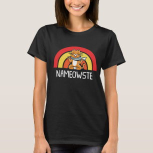 Camiseta Posición de yoga de gato divertido Namaste gato yo