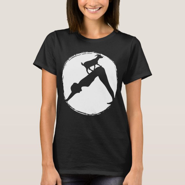 Camiseta Posición del perro de yoga de cabra - Estudiante d (Anverso)