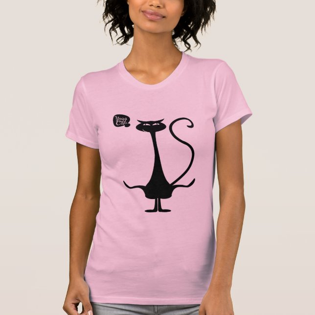 Camiseta Posición en cuclillas del gato de la yoga (Anverso)