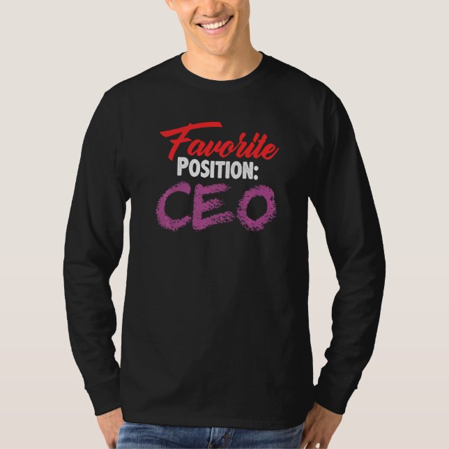 Camiseta Posición favorita Ceo Feminista Empoderado Jefe Fl (Anverso)
