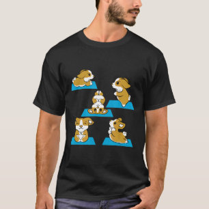 Camiseta Posiciones de Yoga para Corgi Ropa para Yoga Canin