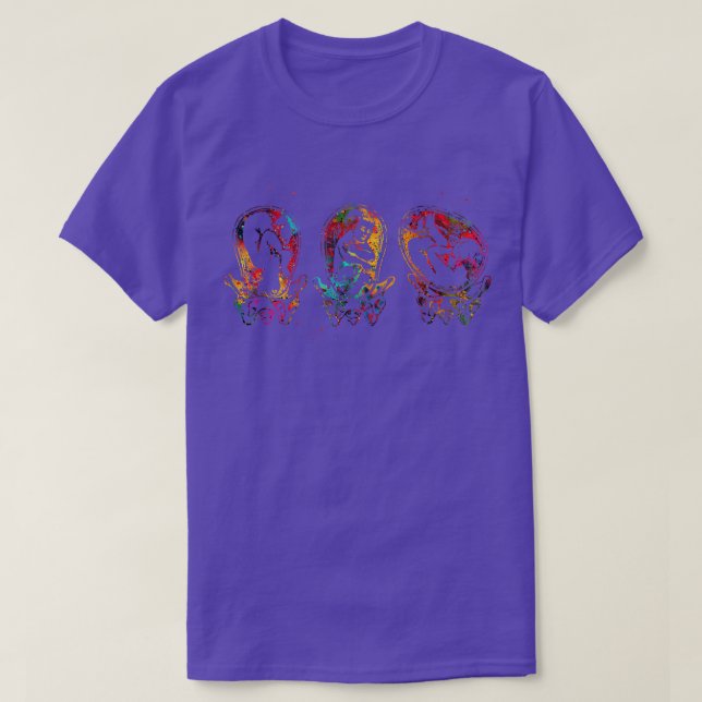 Camiseta Posiciones infantiles en el útero 1 (Diseño del anverso)
