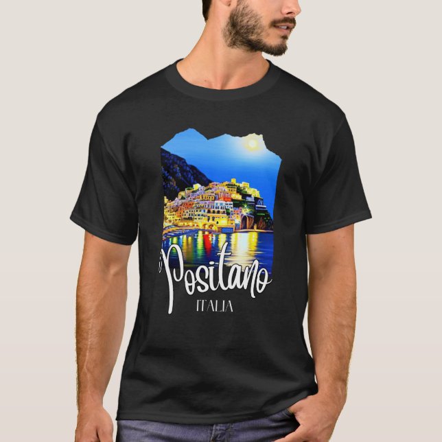 Camiseta Positano Amalfi Coast At Night (Anverso)