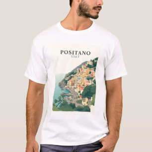 Camiseta Positano, Italia Pueblo Vintage