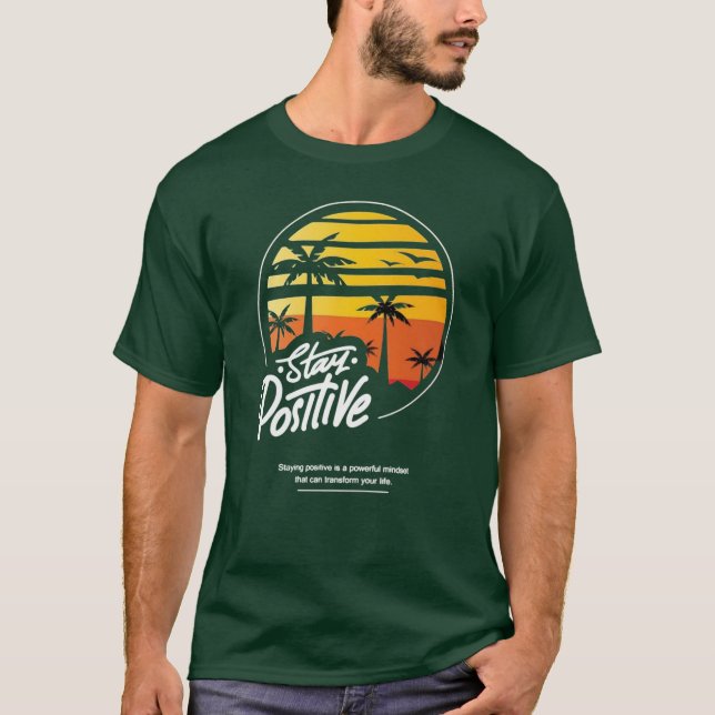 Camiseta positiva para la estancia ilustrativa neg (Anverso)
