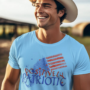CAMISETA POSITIVAMENTE PATRIÓTICO AMOR A LA BANDERA ESTADOU