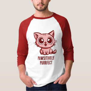 Camiseta Positivamente Perfecta, Hermosa Gatita Manga
