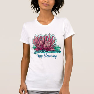 Camiseta Positive motivation shirt with flower