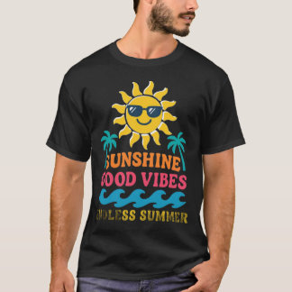 Camiseta Positividad de palmeras - Ánimo De Verano Retro