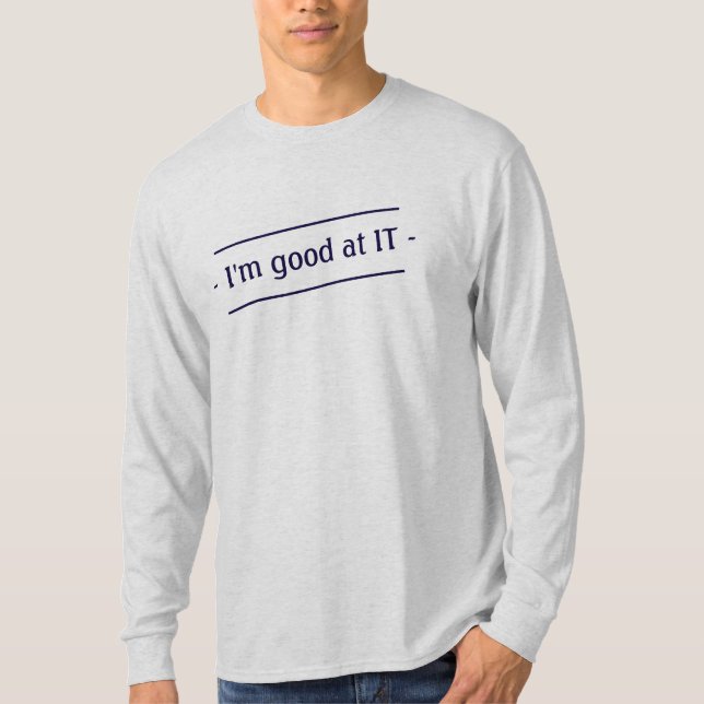 Camiseta Positivo soy bueno en la impresión azul oscuro de  (Anverso)